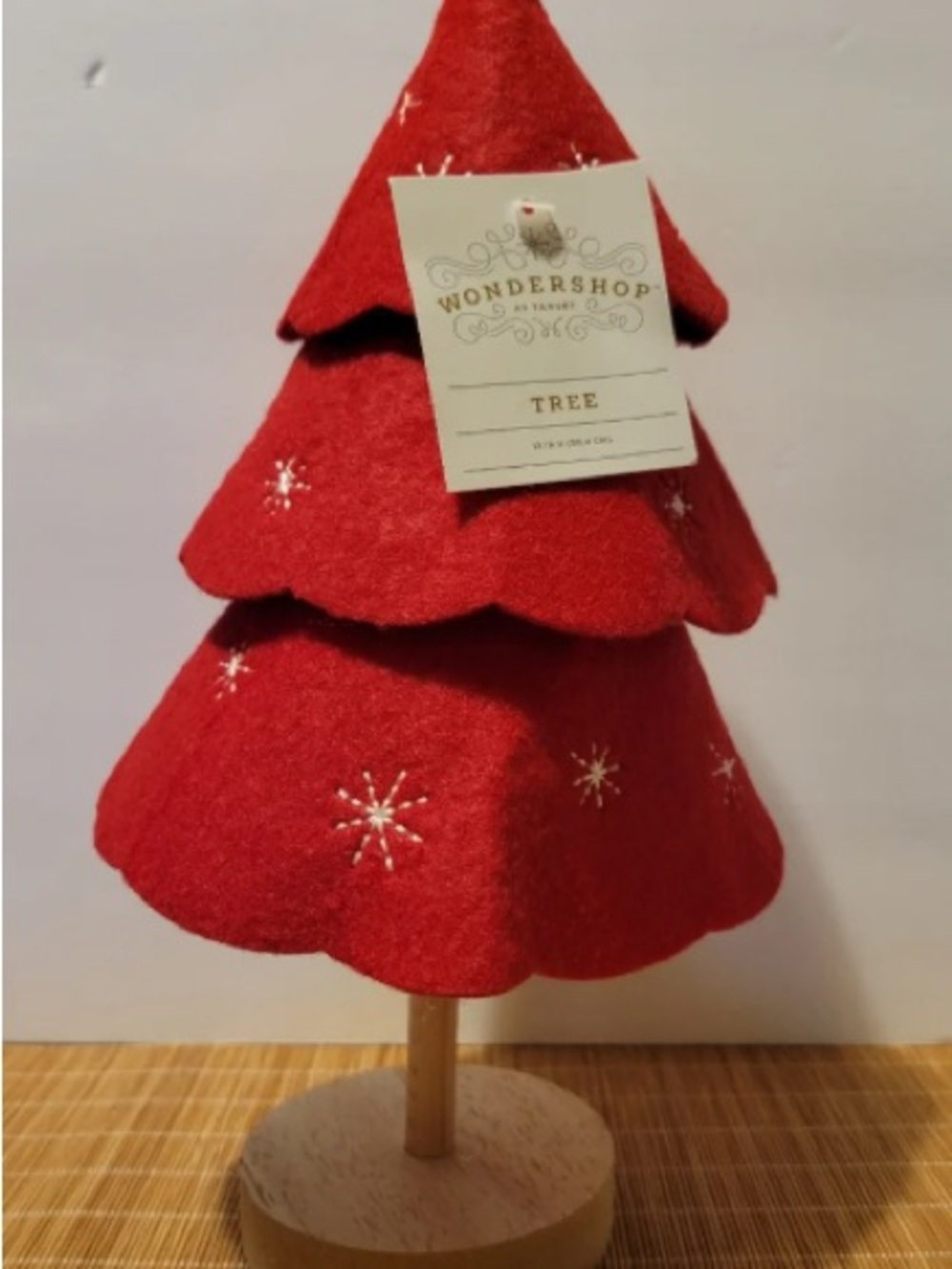 Wondershop Red Felt Tiered Holiday Tree Decoration